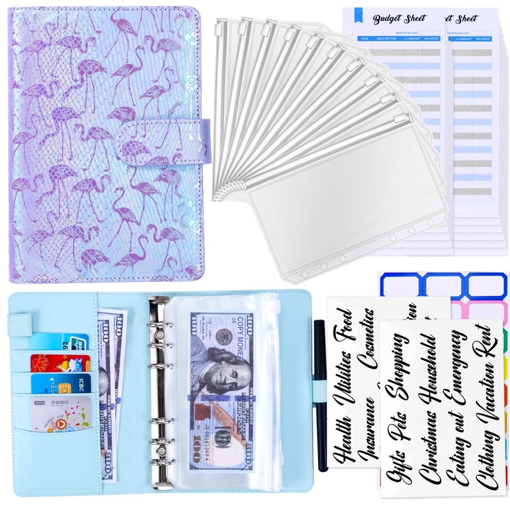 Holographic Budget Binder with Cash Envelopes for Budgeting